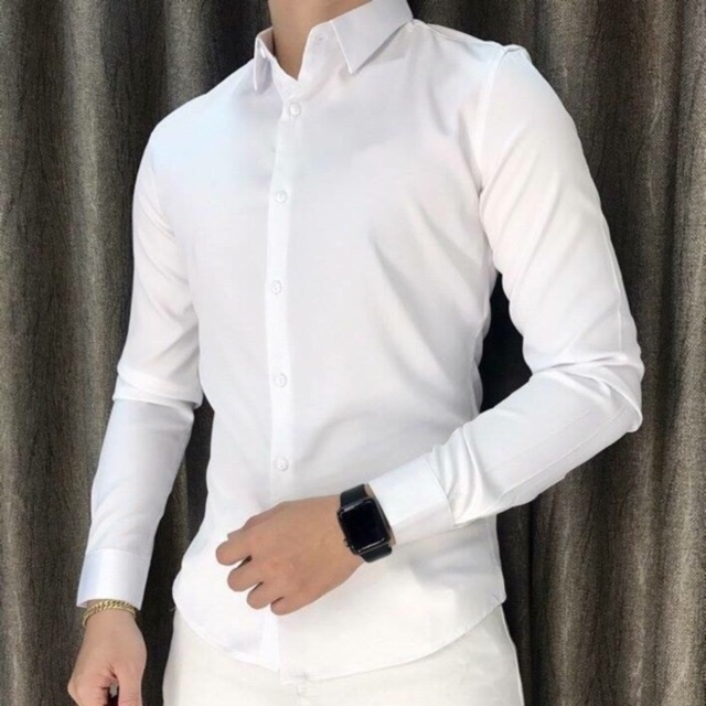 SƠ MI NAM TRƠN LỤA CAM KẾT HÌNH SHOP TỰ CHỤP | BigBuy360 - bigbuy360.vn