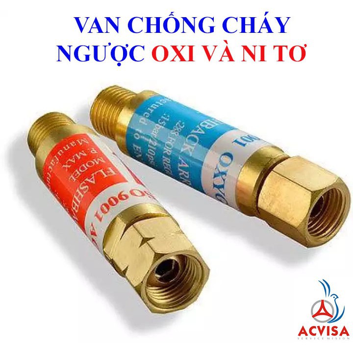 Van chống cháy ngược Oxy hoặc Nitơ (Lắp vào đồng hồ)