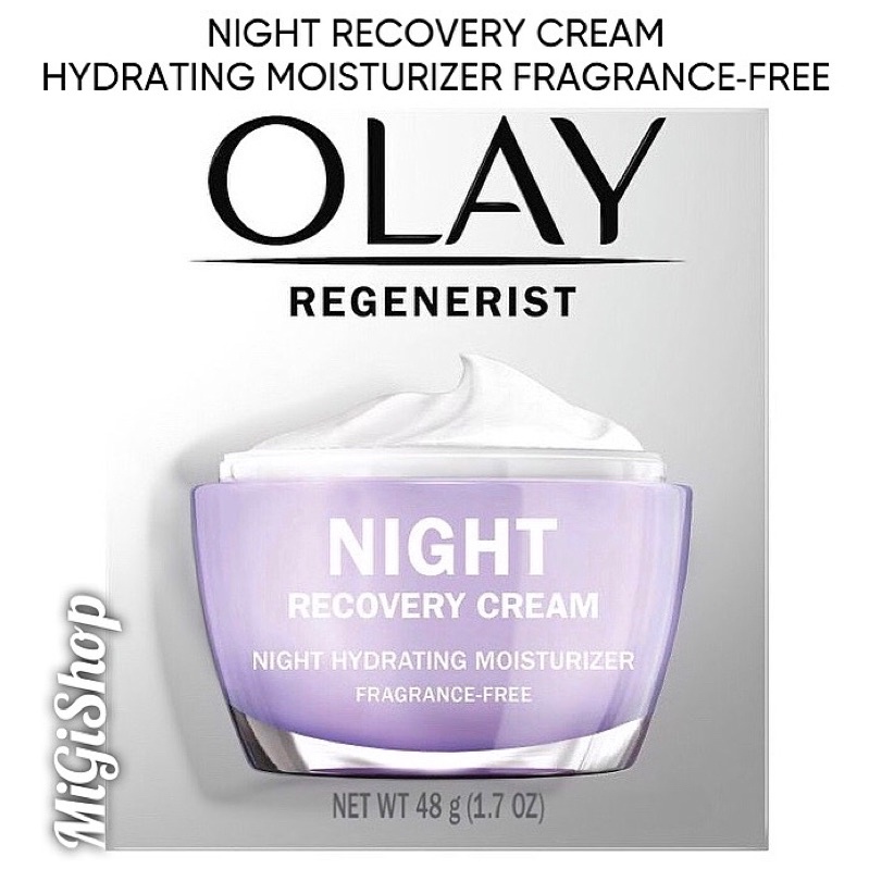 Kem Dưỡng Da Chống Lão Hoá Ban Đêm Olay Night Recovery Cream Fragrance Free 48g