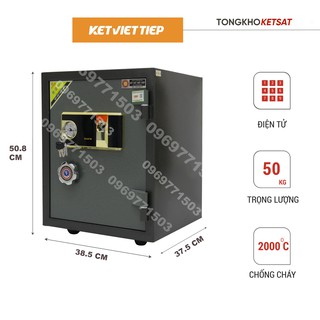 Két Sắt 🥰 FREESHIP 🥰 Két Sắt Mini - Két Sắt Vân Tay- Két Sắt Chống Cháy KV354VT Khóa Vân Tay Đổi Mã Bảo Hành 5 Năm