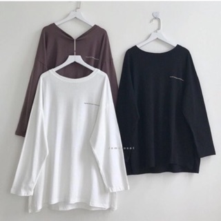 🔻Áo Thun Tay Dài Form Rộng Lason Xẻ Tà