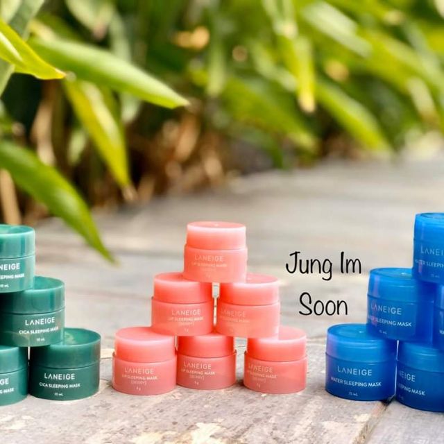 Bộ 3 Mặt Nạ Ngủ mini Laneige lip Sleeping Mask, cica sleeping mask, water sleeping mask