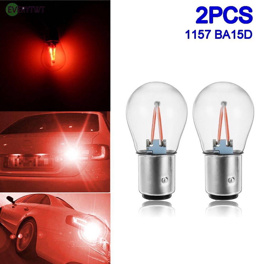 2X 1157 BAY15D 12V LED Bulb Reverse Signal Turn-Light Brake-Lamp Red