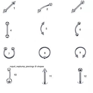 KHUYÊN XỎ CƠ BẢN (6mm/8mm/10mm) - Khuyên Thép Y Tế Không Gỉ - Đeo tai, môi, septum, rốn, mũi, nẹp bump,... [SHIPHOATOC]