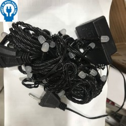 Đèn led dây chớp dài 8m bóng lục giác/ tròn có đầu nối - đủ màu