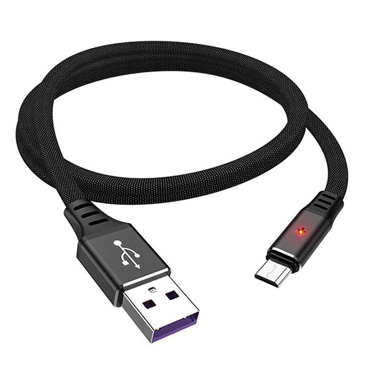 Cáp sạc nhanh Hoco DU09 dây dù 5.0A, cổng kết nối Micro Usb, dài 1m, tự ngắt