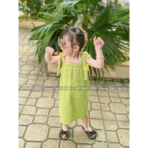 Váy ren mềm thắt dây cho bé gái