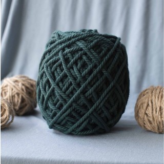 [ẢNH THẬT] Dây thừng cotton màu xanh rêu size 3mm thắt Macrame