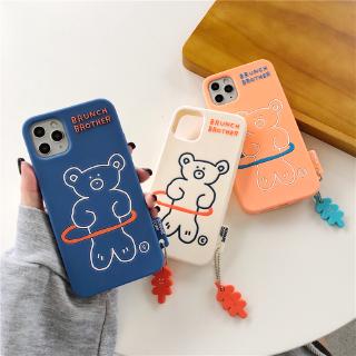 Ốp Điện Thoại Silicon Mềm Chống Sốc Hình Gấu Hula Hoop Dễ Thương Cho Iphone 11 x xr 11Promax 7 8plus 11pro