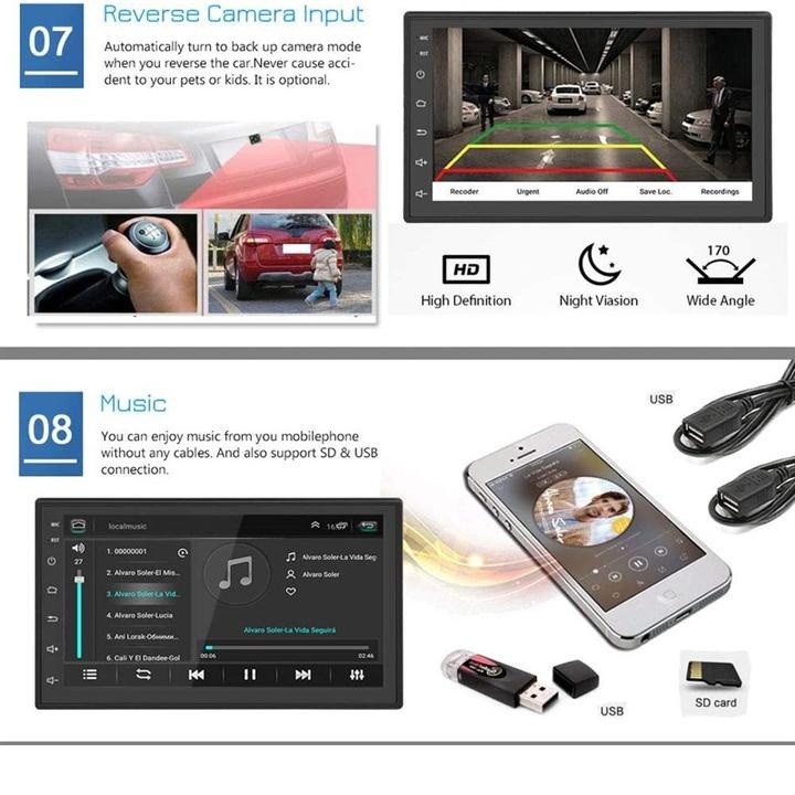 MÀN HÌNH Ô TÔ DVD 7 INCH CẢM ỨNG THÔNG MINH NGHE NHẠC MP5 BLUETOOTH WIFI GPS ANDROID 9.1 TIẾNG VIỆT ĐIỀU KHIỂN VÔ LĂNG