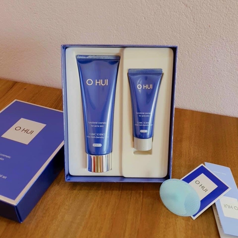 sữa rửa mặt ohui xanh dành cho da dầu và da mụn - 1 tuýp fullsize 120ml + 1 tuýp 40ml nội địa Hàn