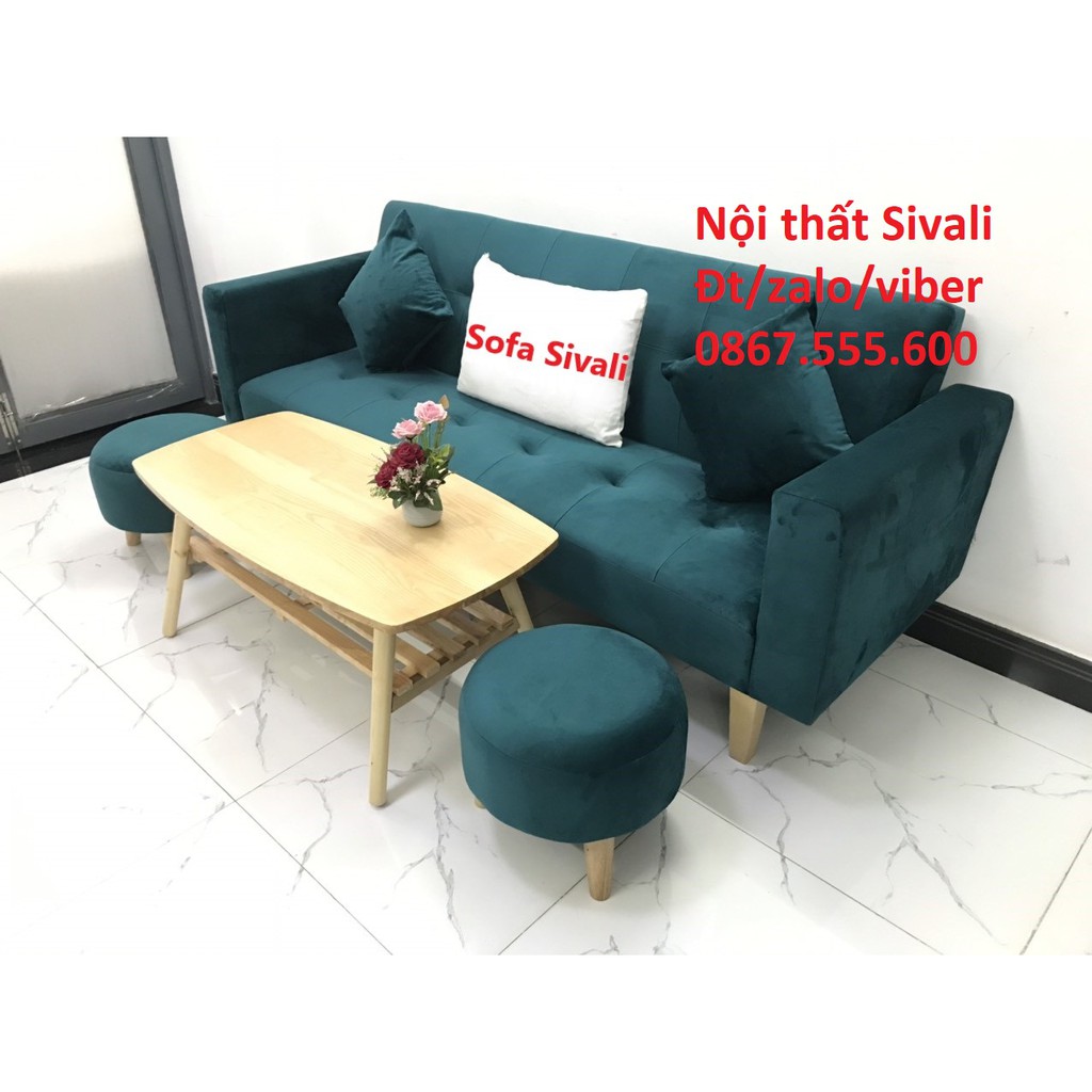 Bộ ghế dài sofa bed tay vịn phòng khách sopha sivali salon