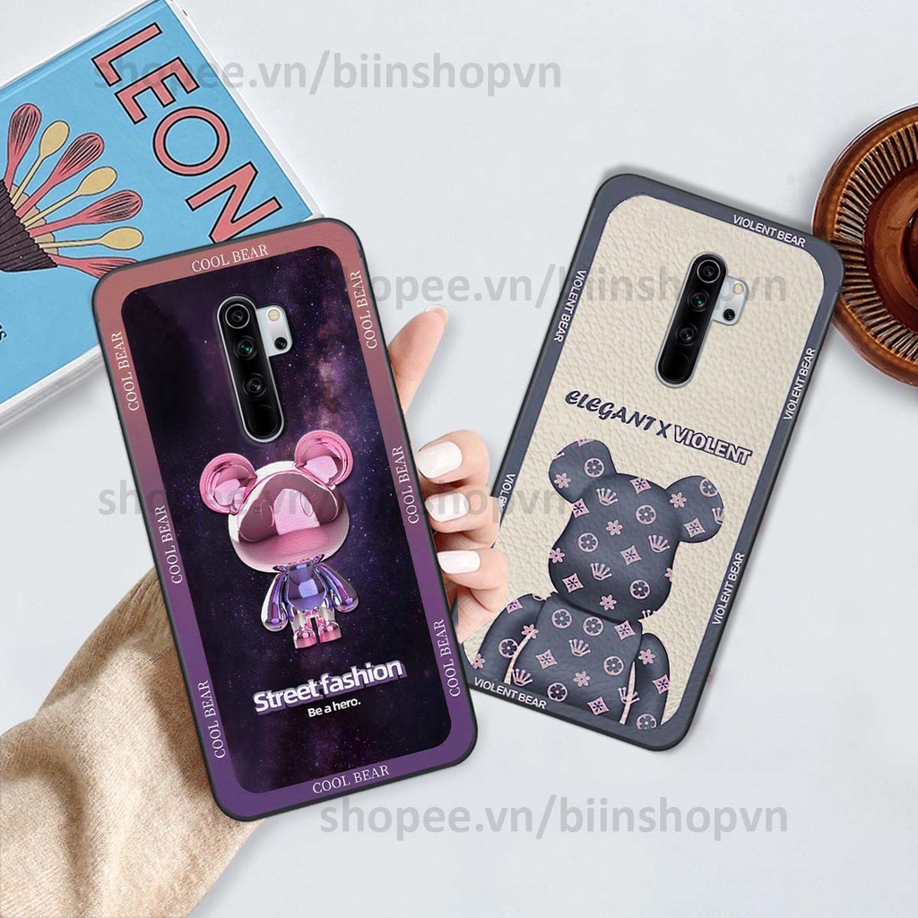 Ốp Xiaomi Redmi Note 8 / Note 8 Pro hình gấu bear brick đẹp độc lạ, thời trang, cá tính
