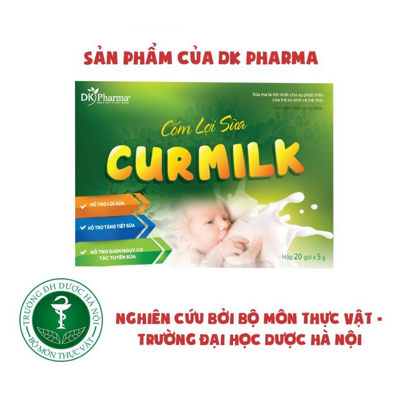 Hộp 20 gói Curmilk cốm lợi sữa bổ sung nhiều sữa cho mẹ