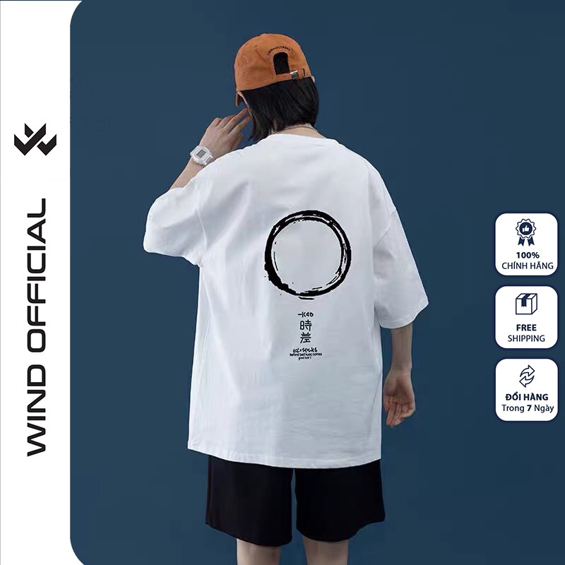 Áo thun tay lỡ WIND phông unisex form rộng KAO nam nữ oversize cotton ulzzang | BigBuy360 - bigbuy360.vn