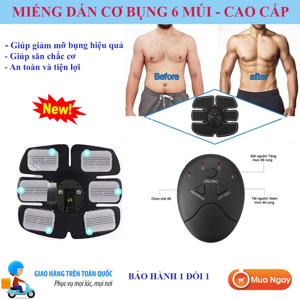 [FREESHIP] Thiết Bị Hỗ Trợ Tập Cơ Bụng 6 Múi Bằng Miếng Dán.