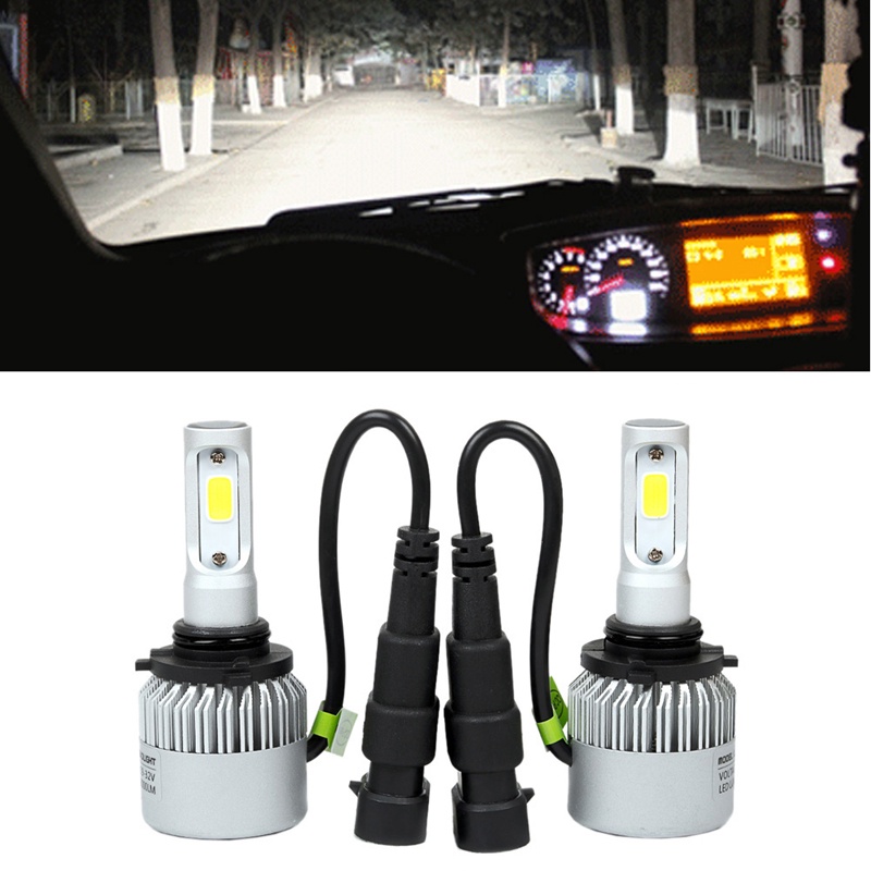 Đèn Pha Chống Sương Mù 80W 9006 9-30V LED 8000LM Cho Xe Hơi Xe Máy