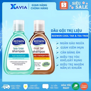 Dầu gội chống gàu, nấm, giảm nhờn Redwin Coal Tar / Tea tree Úc (XV)