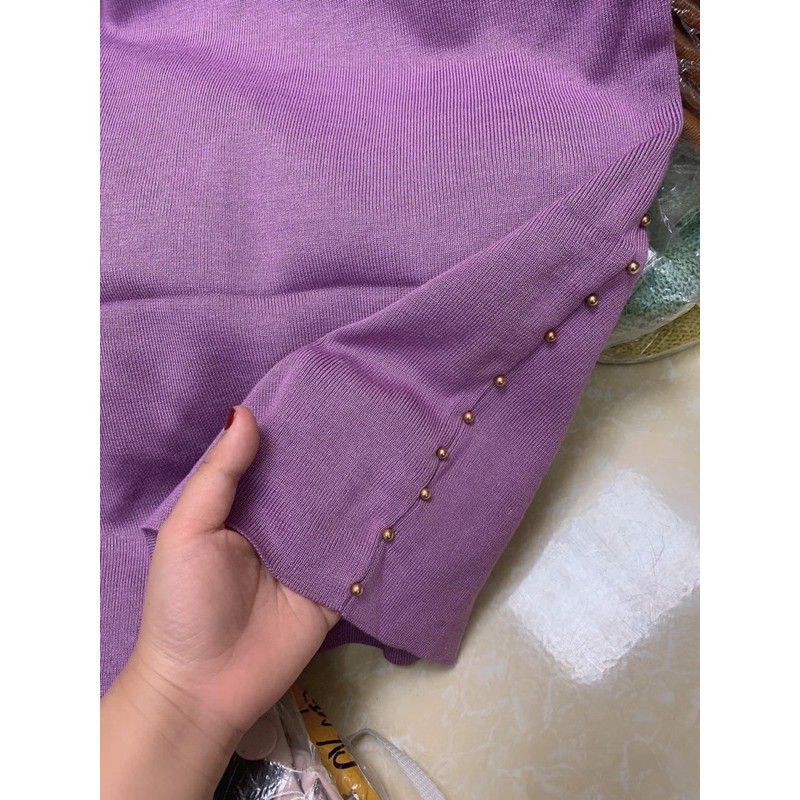 Đầm len maxi kẻ cổ choker tag đá 💋 hàng Quảng Châu💋 loại cao cấp | BigBuy360 - bigbuy360.vn
