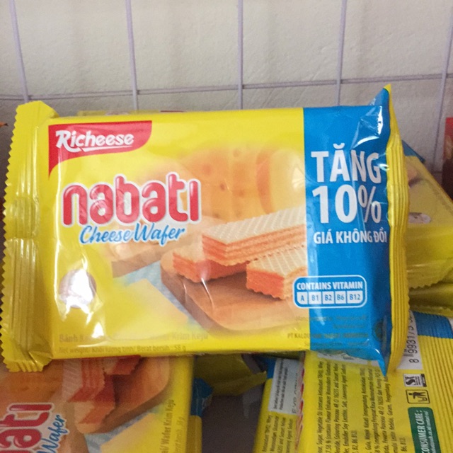 [Hàng Nhập] 10 Gói Bánh Xốp Nabati 52g Vị Phô Mai, Socola Hàng Indonesia