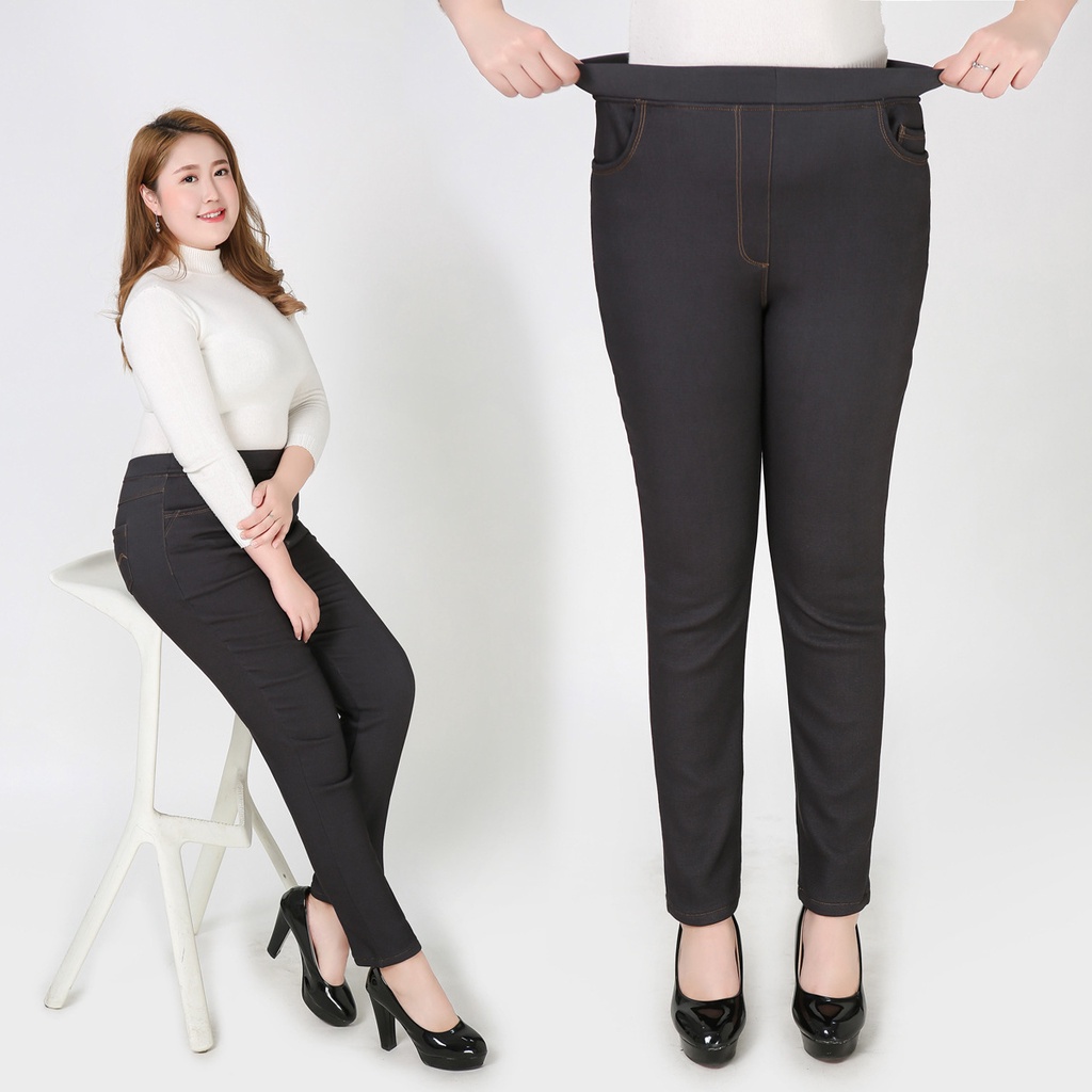 Quần Legging nữ giả Jean Bigsize chất dày dặn co giãn 4 chiều(40-77kg)QS34