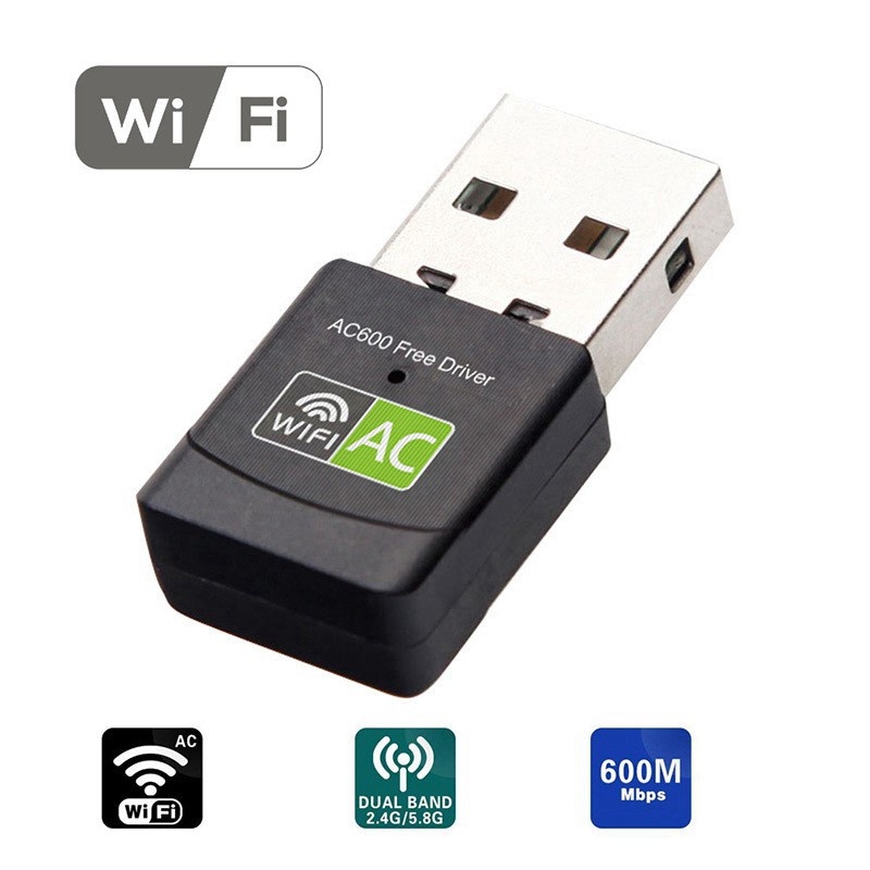 Driver-Free Wifi Wireless Card 600M External 5G Dual-Band for Office