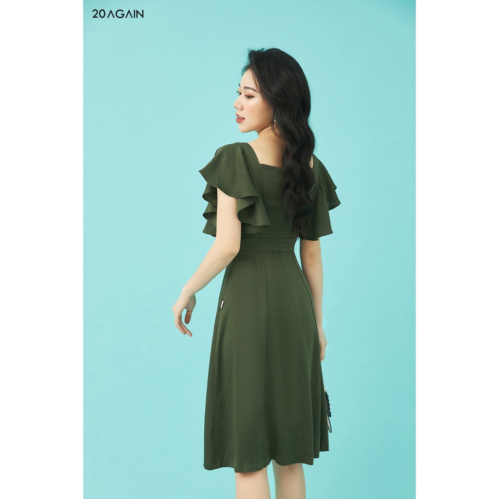 Đầm Xòe 2 Bên Đính Cúc 20AGAIN DEA1069 | BigBuy360 - bigbuy360.vn