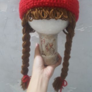 Nón len gấu 2 bính tóc (có nhiều màu)