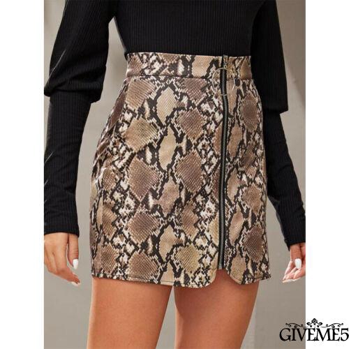 Chân váy da dáng ôm họa tiết da rắn gợi cảm cho nữ