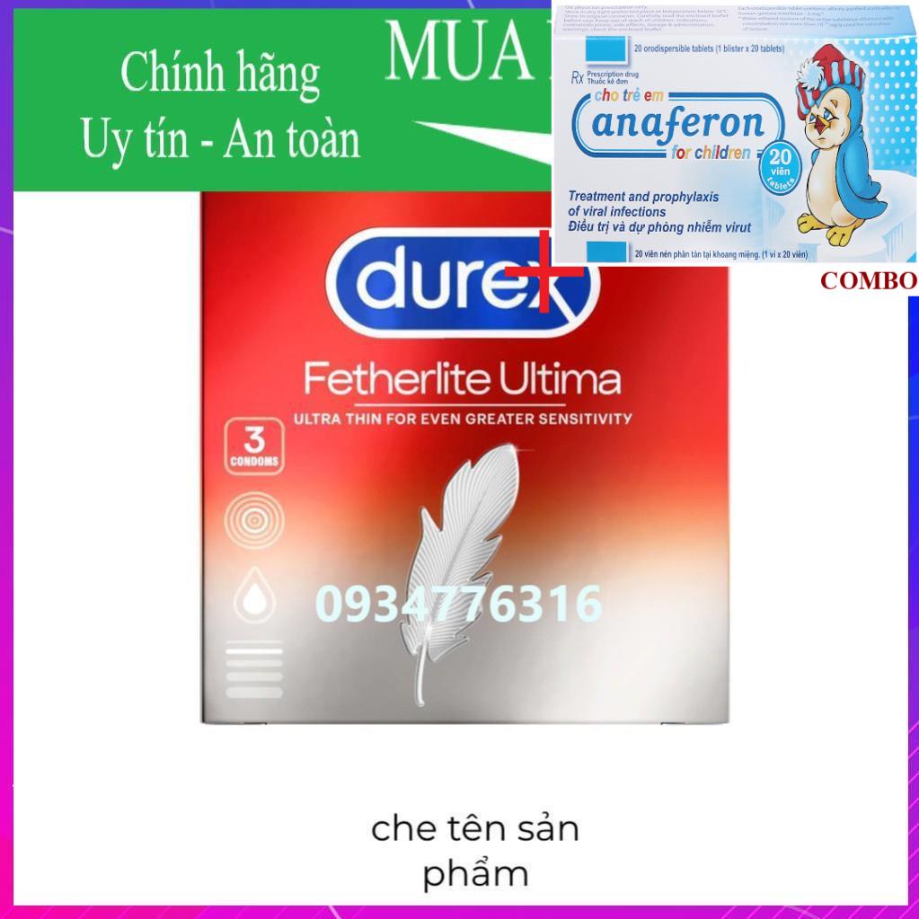 Combo Chim cánh cụt Nga+ ✅ Bao cao su Durex Fetherlite Ultima  Hộp 3-12 bao