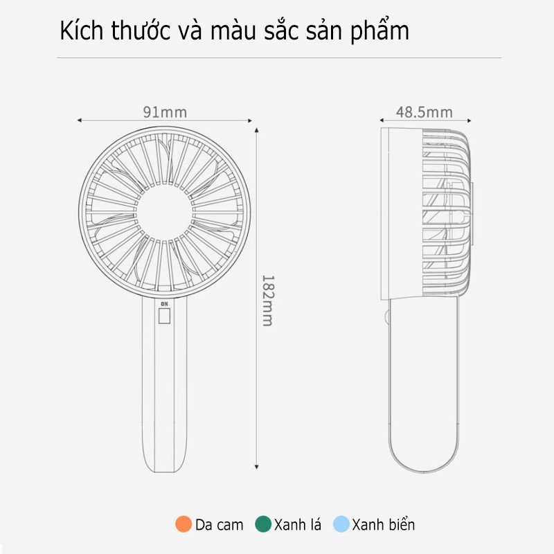 Quạt cầm tay mini Xiaomi VH U Portable Handheld Fan BẢO HÀNH 12 THÁNG