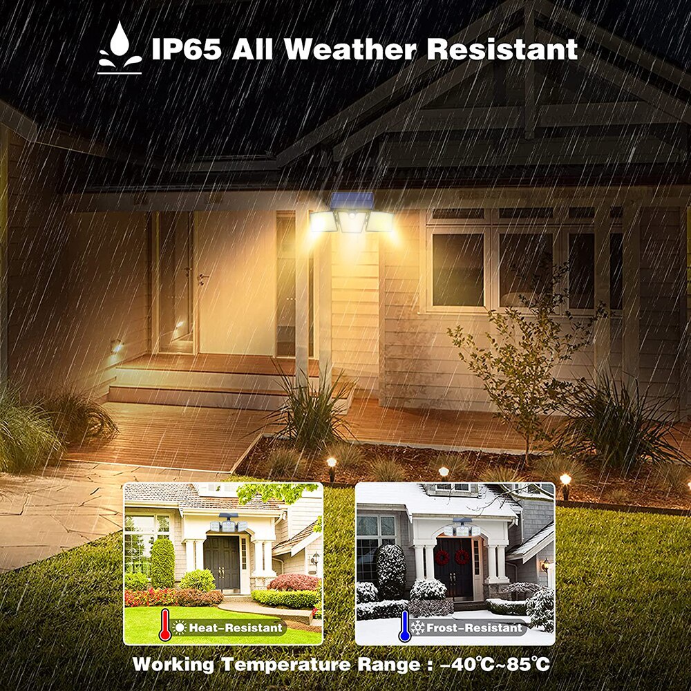 Đèn LED 265 Bóng 3 Cảm Biến Chuyển Động 270 Độ 2400mAh