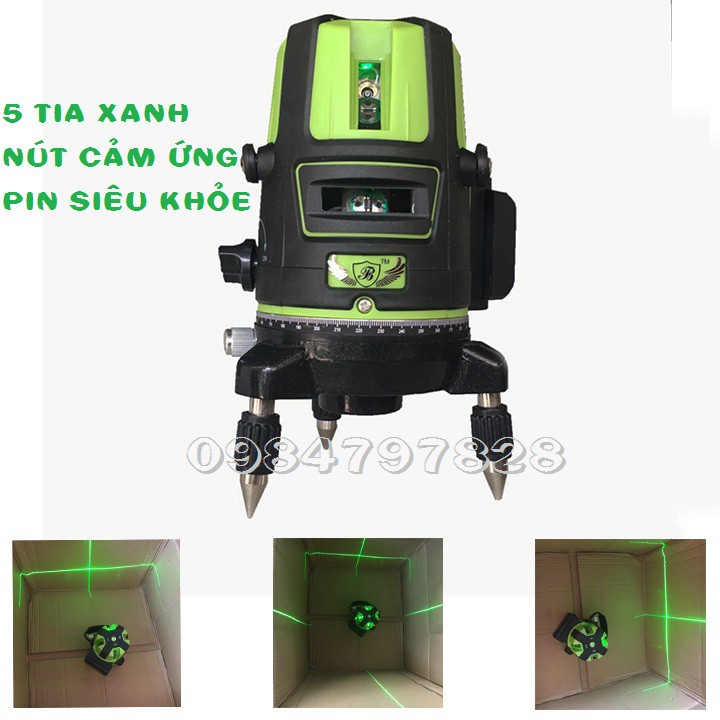 máy cân bằng laser 5 tia xanh