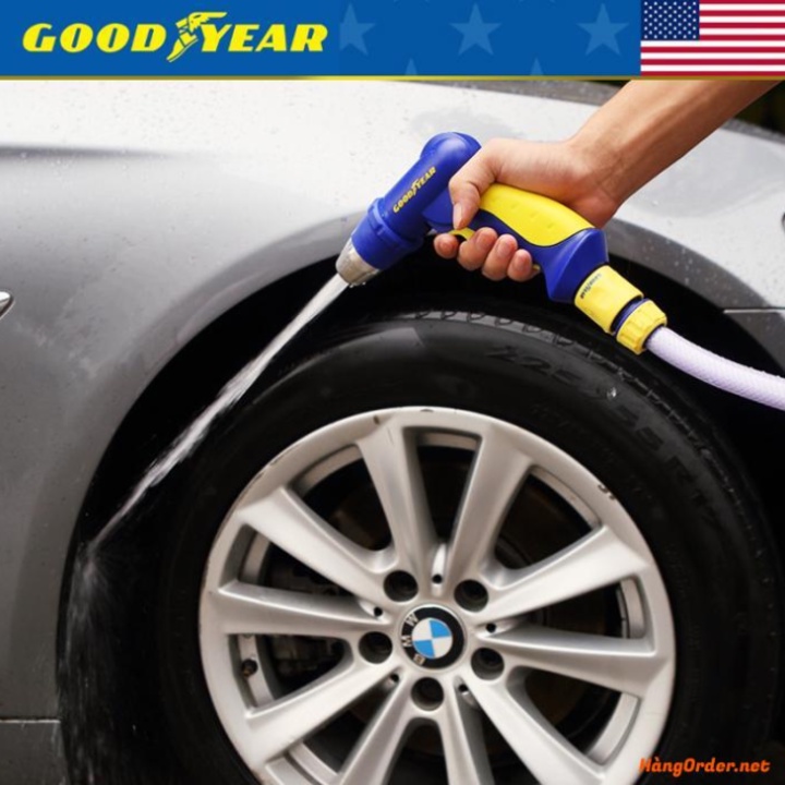 Súng xịt rửa xe áp lực cao nhãn hiệu Goodyear dùng rửa xe ô tô, xe máy, tưới cây, nhà cửa,... mã GY-2858