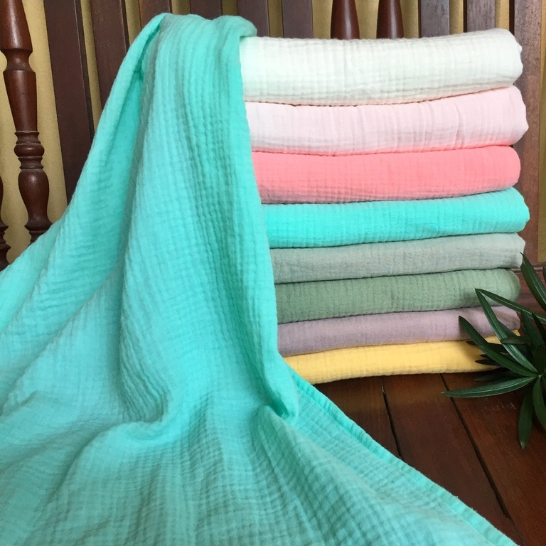 Khăn tắm xô Muslin cao cấp, màu pastel phong cách hàn quốc, khăn tắm đa năng cho bé.