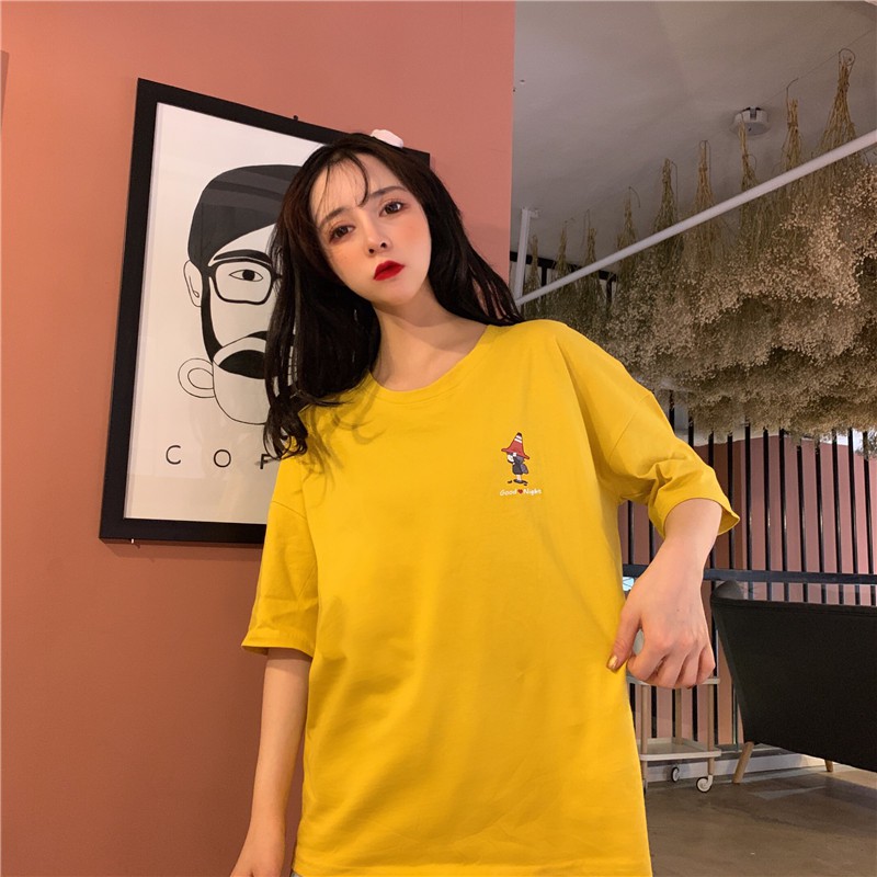 Áo thun tay lỡ UNISEX GOOD NIGHT kiểu dáng thời trang form 70kg A018
