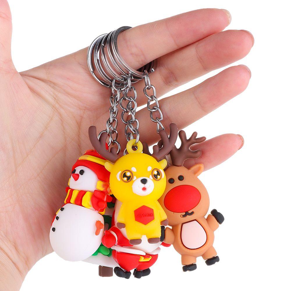 Móc Khóa Họa Tiết Hoạt Hình Phong Cách Giáng Sinh Dễ Thương