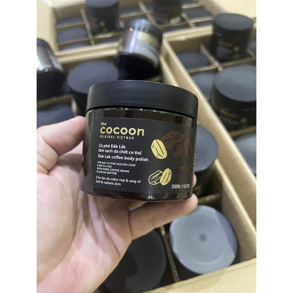 Tẩy Tế Bào Chết Cà Phê Đắk Lắk COCOON 200ml Làm Sạch Da Chết