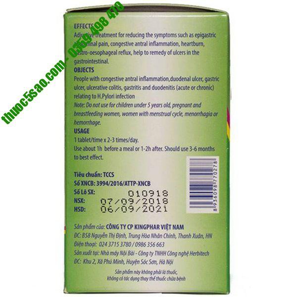 [GIÁ GỐC] An dạ Kingphar - Hỗ trợ giảm viêm loét dạ dày - Hộp 40 viên