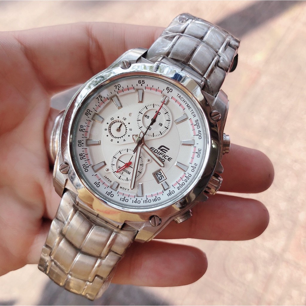 Đồng Hồ Nam Caso 524 Dây Thép Màu Trắng