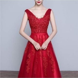Đầm Maxi cổ tim hoa rơi