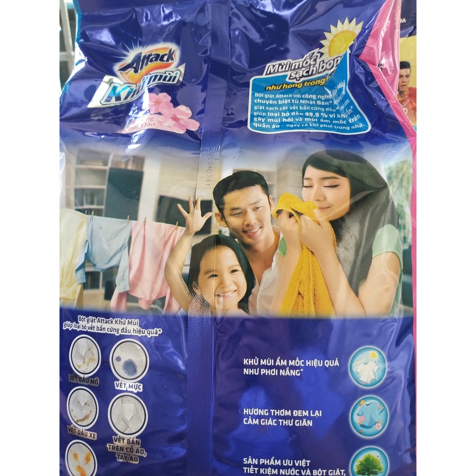 Bột giặt Attack oải hương/anh đào 3,8kg.