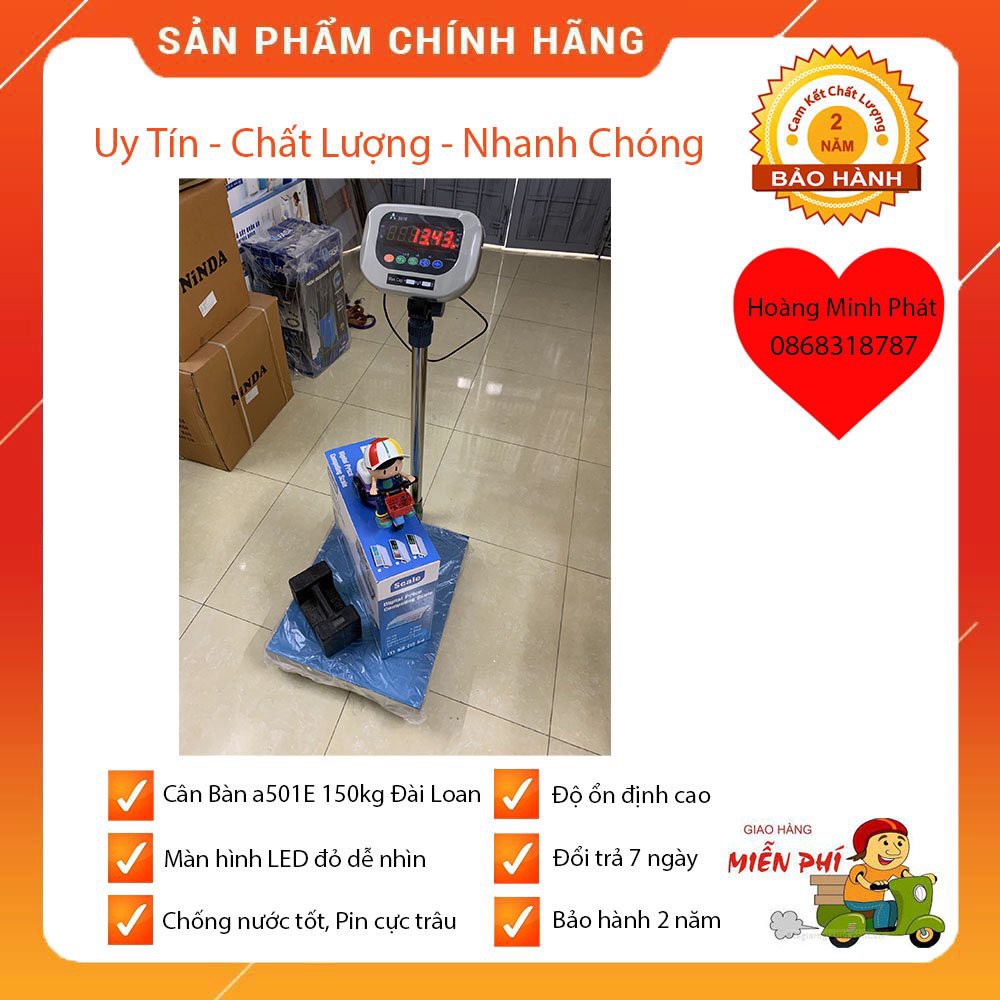 Cân Bàn Điện Tử 150kg - 300kg A501E YAOHUA TAIWAN. Bàn Cân INOX