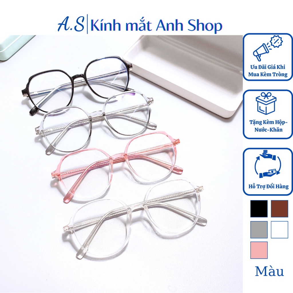 Kính lục giác thời trang nữ giới chất liệu nhựa nhiều màu sắc 8897