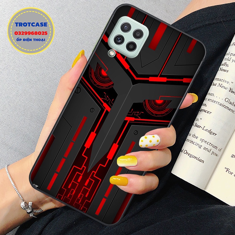 Ốp lưng điện thoại Samsung A22 4G - Samsung A22 5G - Samsung A12 - in hình đường nét xanh và đỏ chất lượng