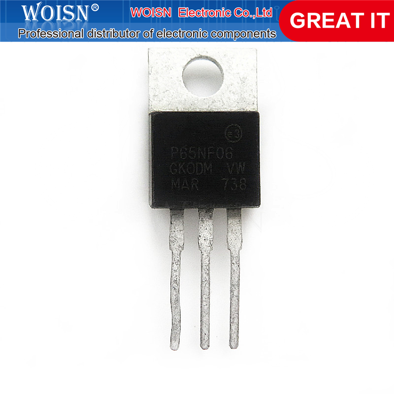 10Pcs/Lot Stp65Nf06 P65Nf06 65nf06 60v 60a N-Ch To-220