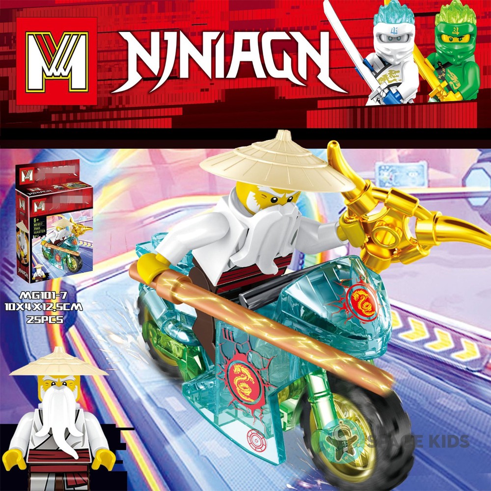 Đồ chơi Lego Ninjago Minifigure đua xe máy 25-31 chi tiết cho bé lắp ráp mô hình Lego giá rẻ