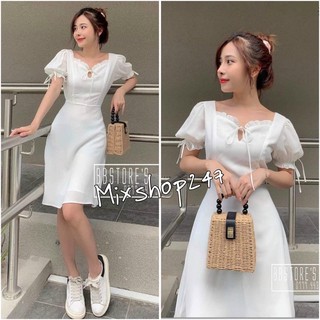 ĐẦM NỮ DỰ TIỆC CỔ BÈO CÔNG CHÚA VẢI VOAN MỀM MẠI