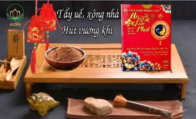 (NEW)BỘT PHONG THỦY ALOFA 40 gói+Túi Gấm may mắn | BigBuy360 - bigbuy360.vn