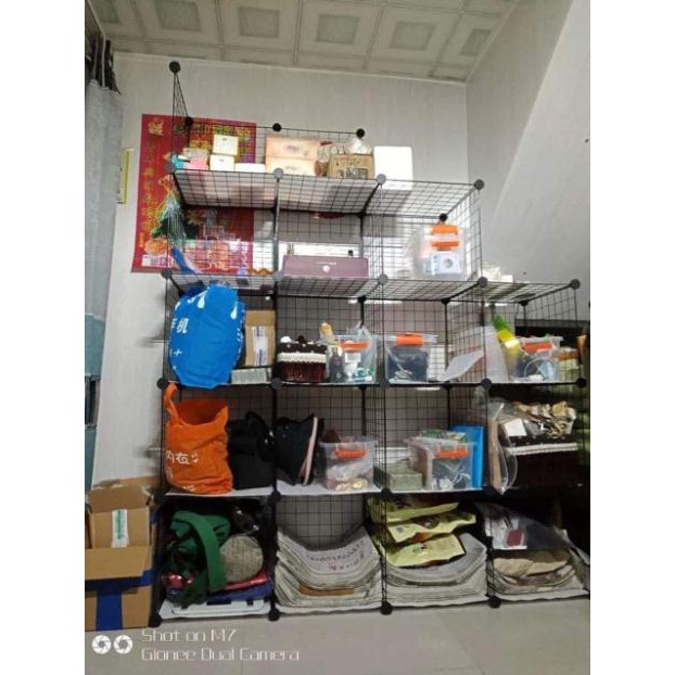 [THANH LÝ XẢ KHO] TỦ GHÉP LƯỚI SẮT THÉP ĐA NĂNG 4 Ô.